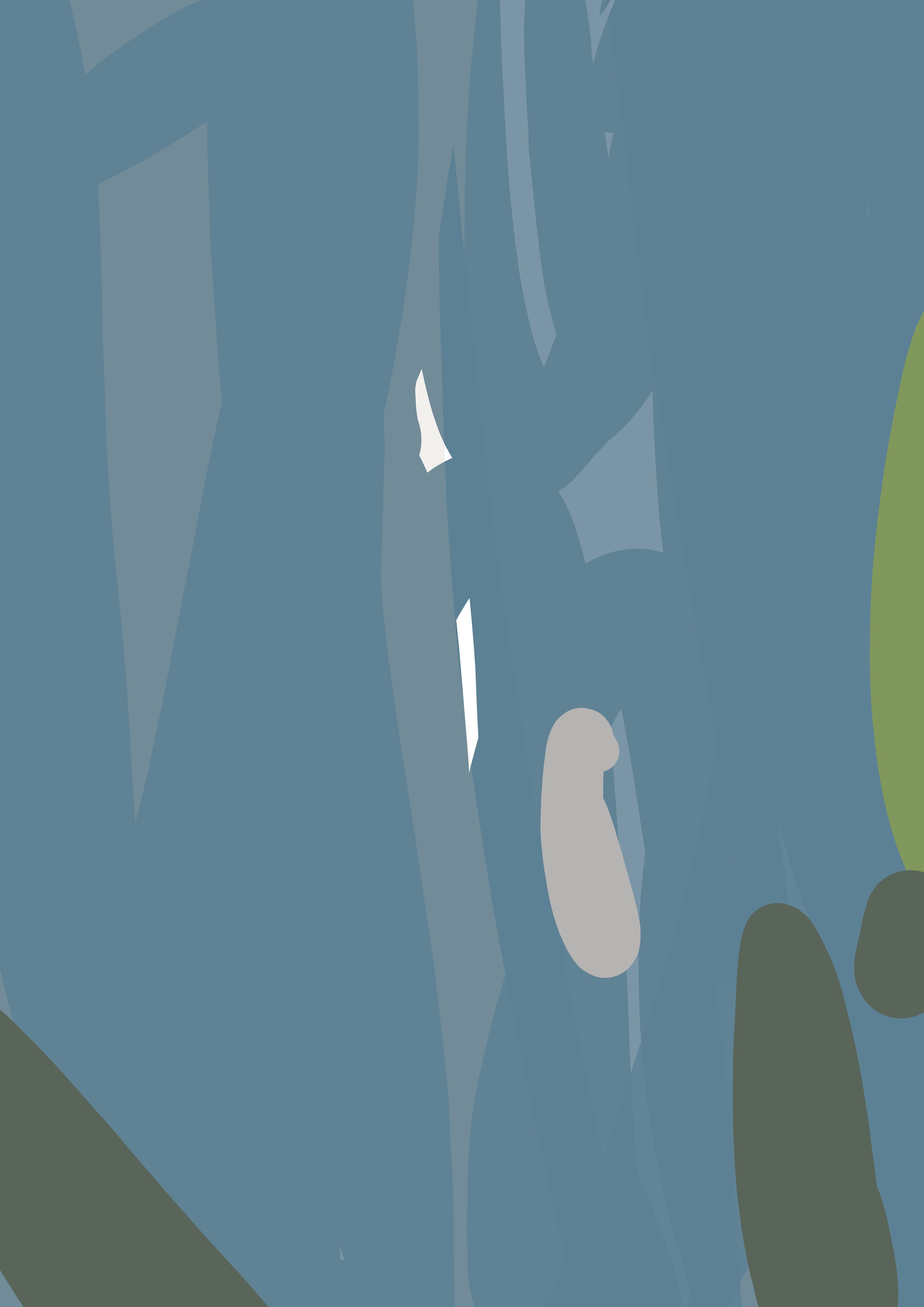 Abstract digital field in muted blue tones